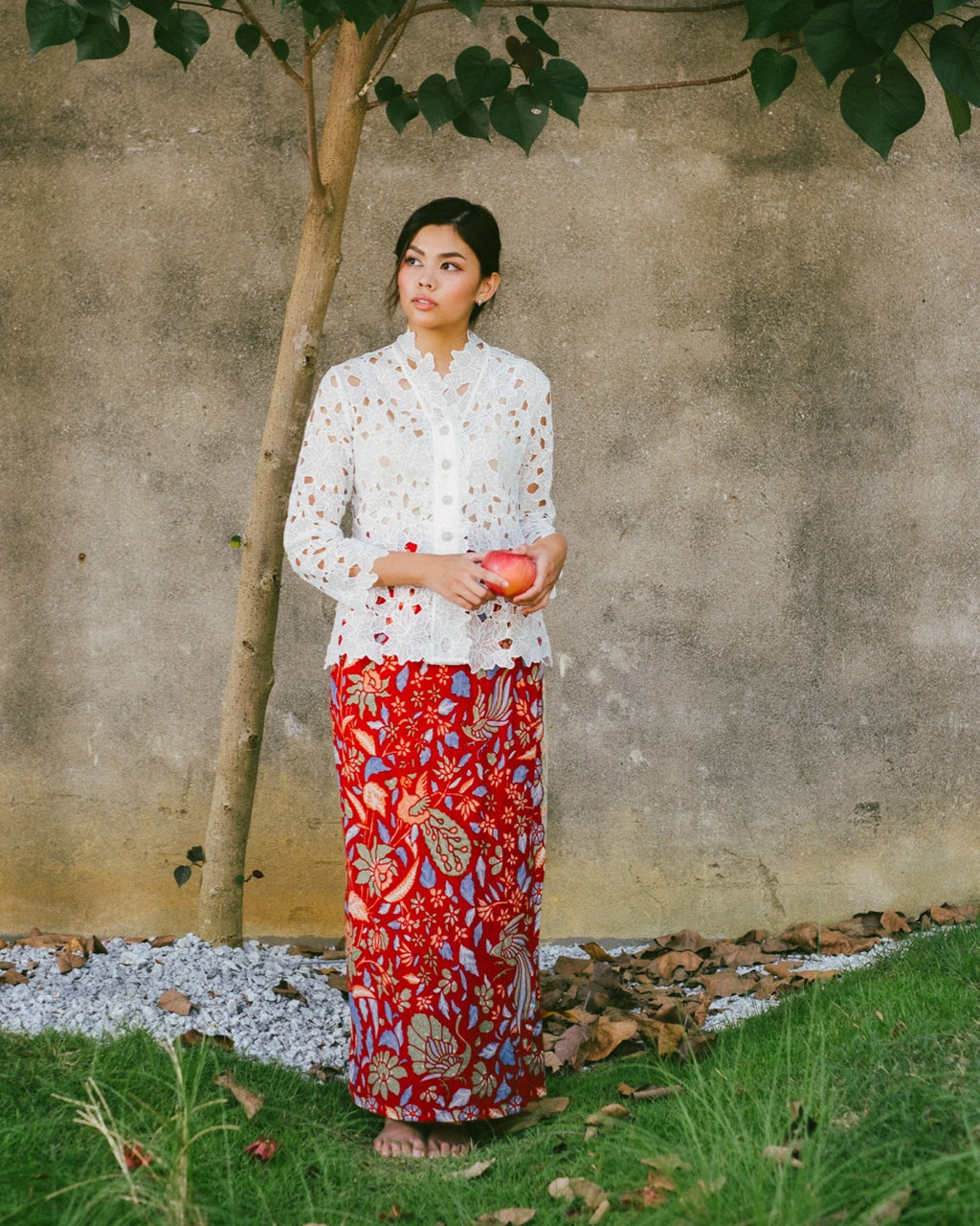 Petal White Kebaya Top