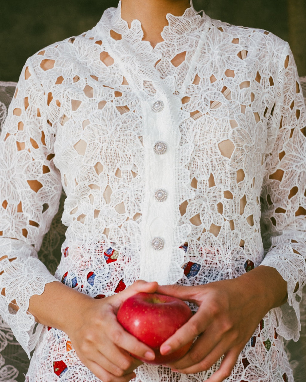 Petal White Kebaya Top